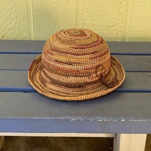 Helen Kaminski multi color raffia bucket hat